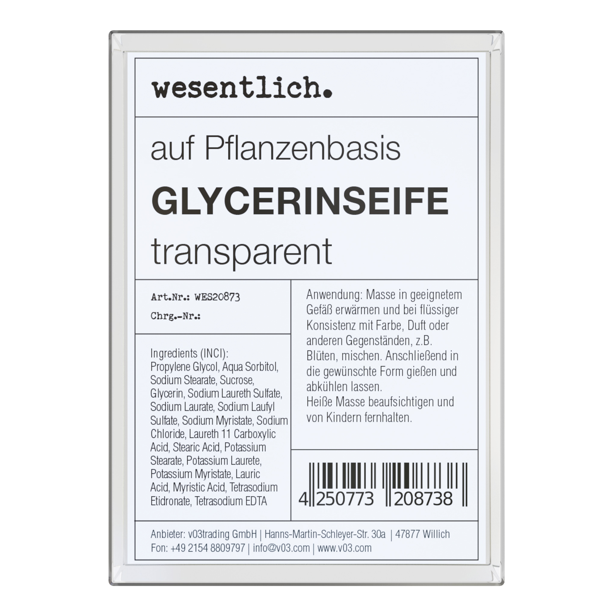 Glycerinseife 500g wesentlich