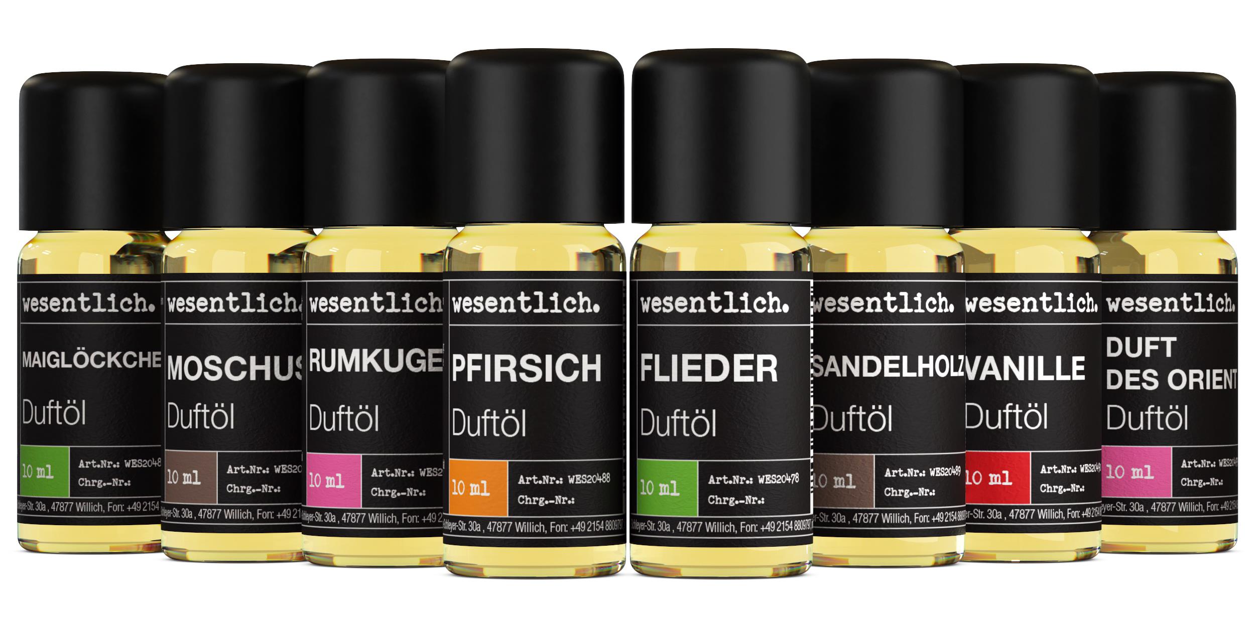 "zweisam" - ein Set aus 8 ausgewählten Duftölen von wesentlich. - für Duftlampe und Diffuser 8x10ml